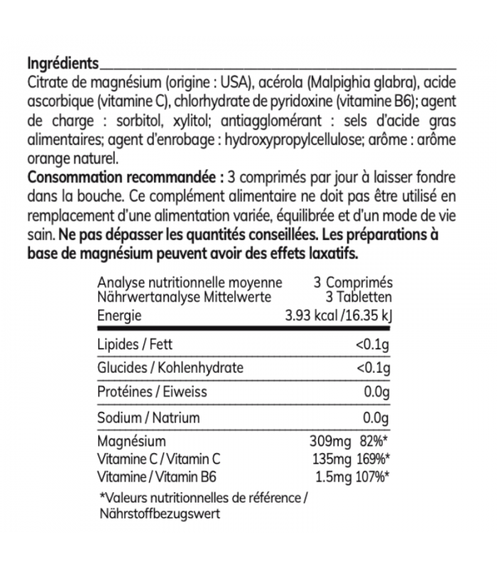 Magnésium + vitamine C + vitamine B6 + B12, pastilles à sucer, 30 pcs. –  Sidi Glamour